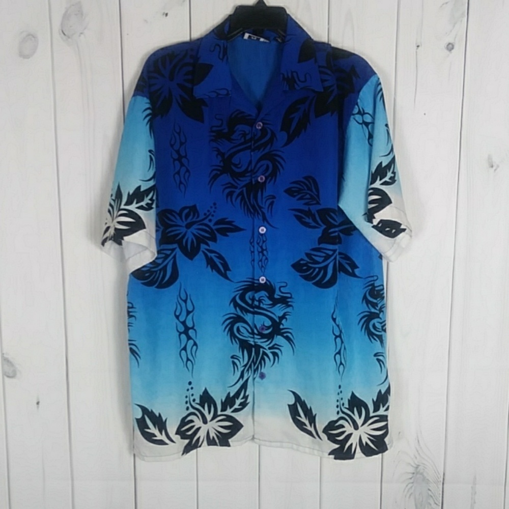Moon button up shirt medium